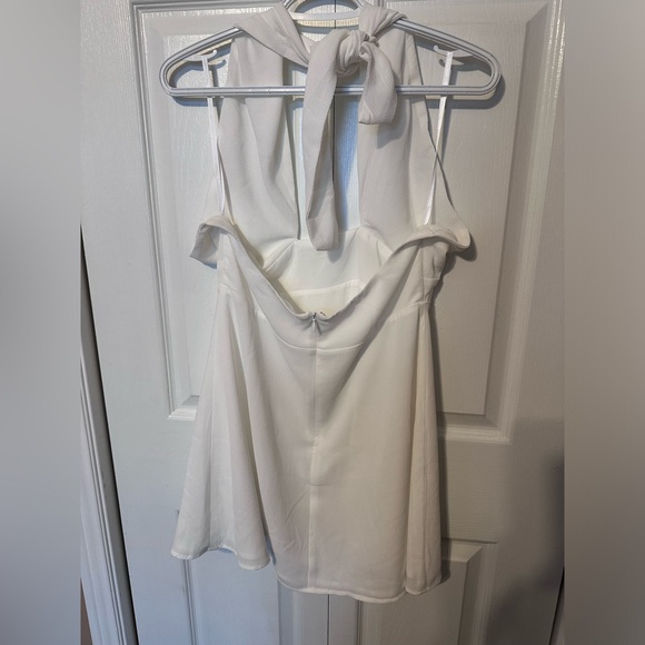 Revolve - super down - Ember halter fit & flare white dress- bridal - Picture 4 of 4